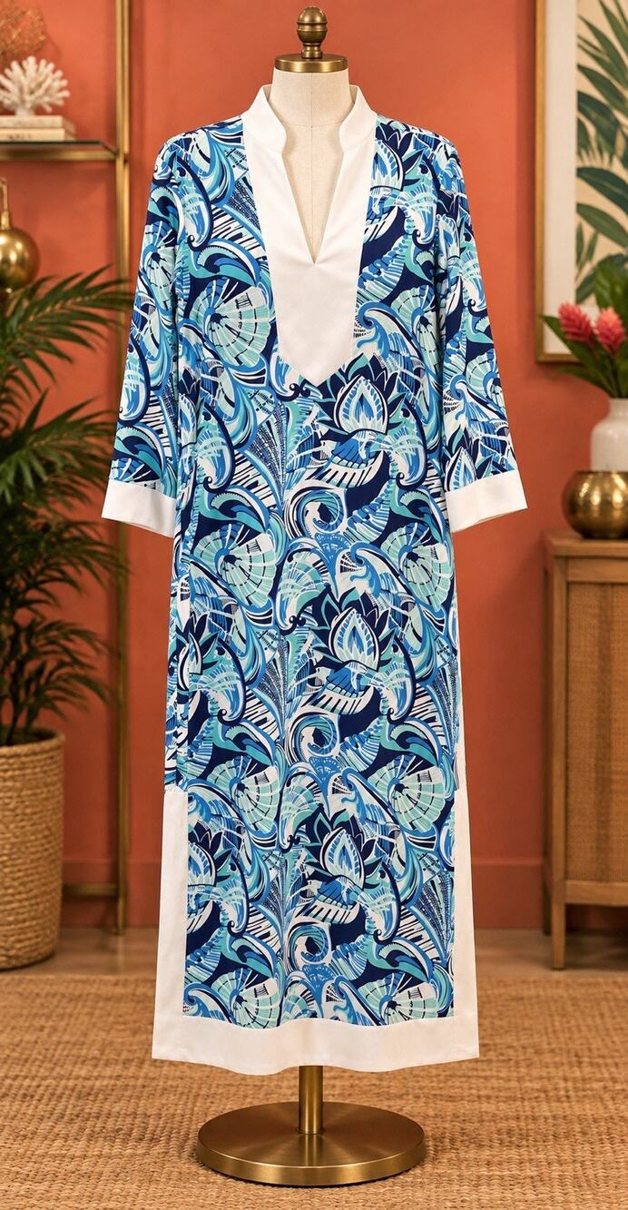 Jude Connally Katie Fanfair Print Jude Cloth 3/4 Sleeve Women's M NWT $275